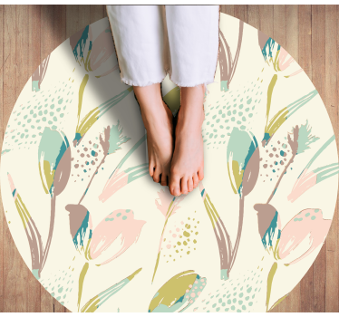 Covor cu flori model lalea - TenStickers