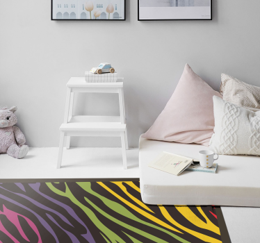 Covor curcubeu cu imprimeu animal zebra - TenStickers