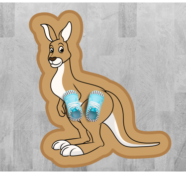 Covor de animale cangur de desene animate - TenStickers