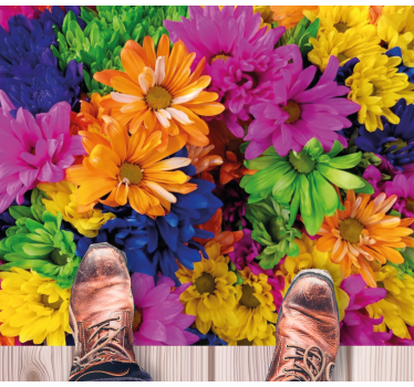 Covor de flori cu flori margarete multicolor - TenStickers