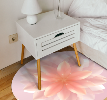 Covor de flori roz realist lotus - TenStickers