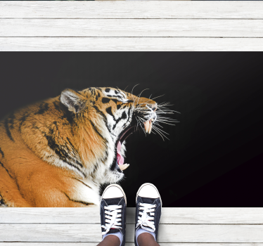 Covor de vinil animal tigru furios - TenStickers