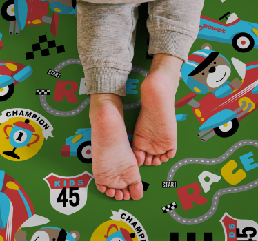 Covor de vinil circuit formula 1 mat de drum - TenStickers