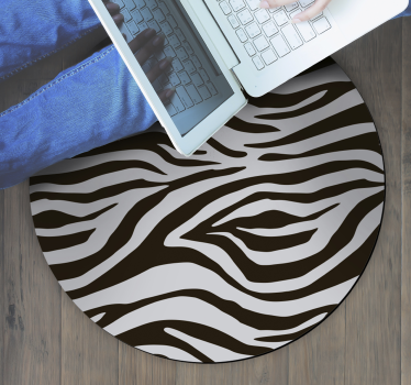 Covor de vinil cu imprimeu animal în stil zebra - TenStickers