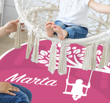 Covor de vinil cu nome leagăn personalizat - TenStickers
