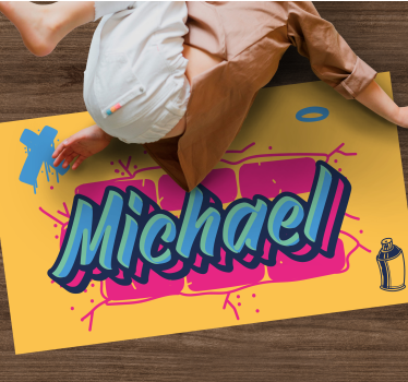 Alții covor de vinil nume personalizat graffiti - TenStickers
