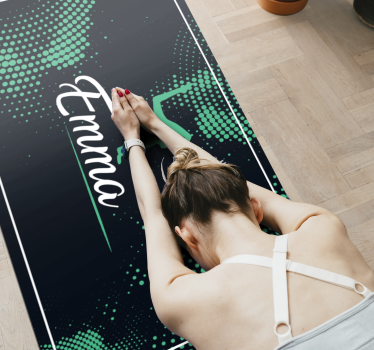 Covor vinil dormitor gimnastică cu nume - TenStickers