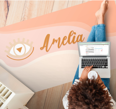 Covor de vinil cu nome custom Eye Name Design - TenStickers