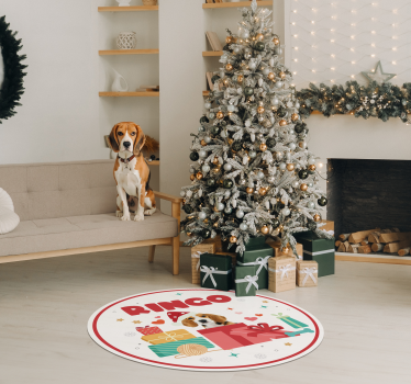 Covor de vinil cu nome pet Crăciun personalizat - TenStickers
