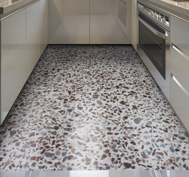 Covor de vinil cu textură de culoare gri terrazzo - TenStickers