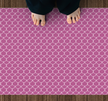 Covor vinil print animalier motive roz scallop - TenStickers