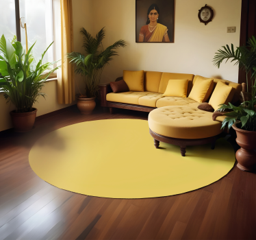Covor de vinil galben design rotund - TenStickers