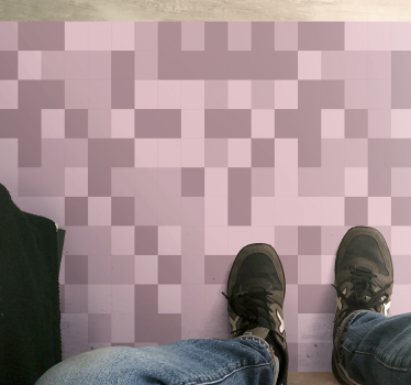 Covor de vinil geometric camuflaj pixelat - TenStickers