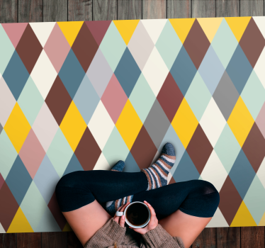 Covor de vinil geometric covor de podea cu model geometric - TenStickers