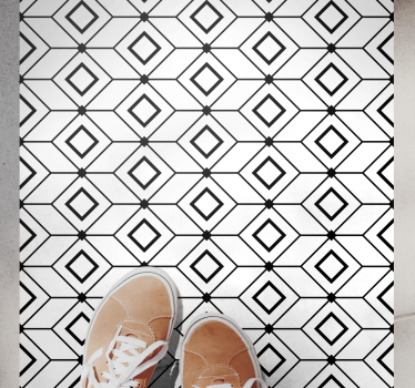Covor de vinil geometric elemente moderne de diamant - TenStickers