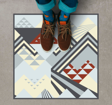 Covor de vinil geometric forme moderne gri - TenStickers