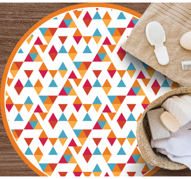 Covor de vinil geometric forme triunghiulare colorate - TenStickers