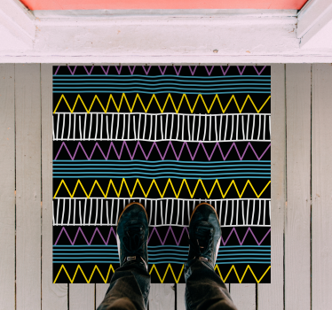 Covor de vinil geometric joc de modele colorate - TenStickers