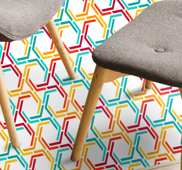 Covor de vinil geometric model de interblocare - TenStickers