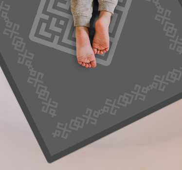 Covor de vinil gri model geometric complicat - TenStickers