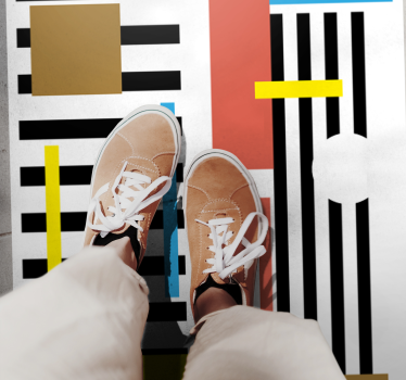 Covor vinil modern modele colorate cu dungi - TenStickers
