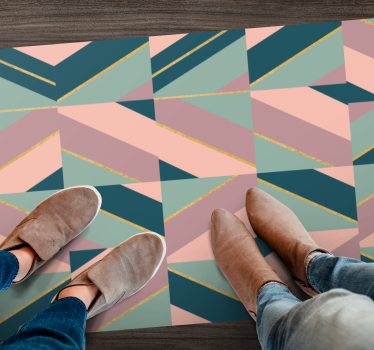 Covor vinil modern model geometric pastelat - TenStickers