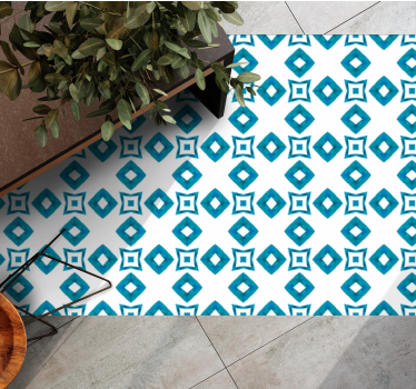 Covor de vinil geometric motiv de diamant - TenStickers