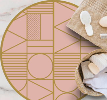 Covor de vinil geometric motiv roz - TenStickers