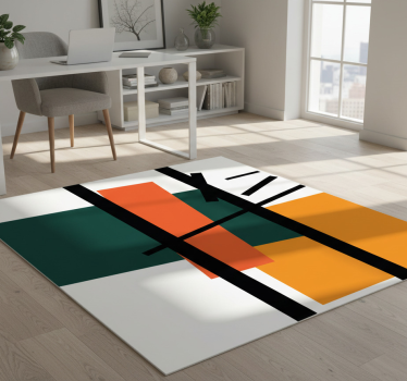 Covor de vinil geometric secțiuni colorate abstracte - TenStickers