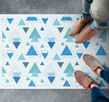 Covor de vinil geometric triunghiuri geometrice - TenStickers
