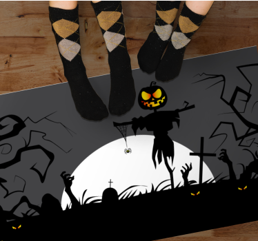 Covor de vinil Halloween decor de cimitir straniu - TenStickers