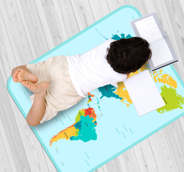 Covor de vinil harta lumii harta lumii educaționale - TenStickers