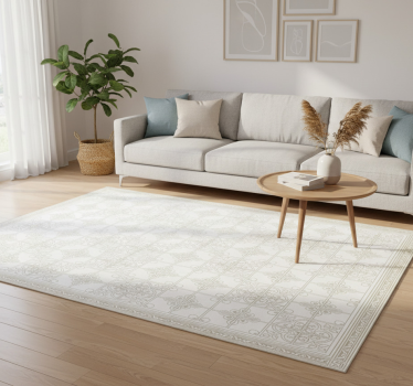 Covor de vinil hol bej ornamental - TenStickers