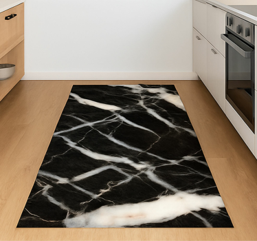 Covor de vinil marmura efect alb-negru - TenStickers