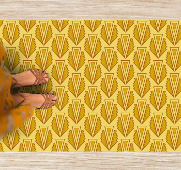 Covor de vinil mozaic model galben geometric - TenStickers