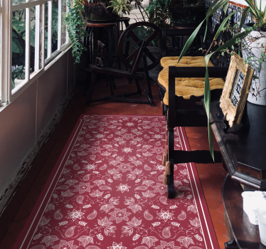 Covor de vinil mozaic tapiserie florală ornamentată - TenStickers