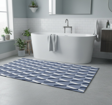 Covor de vinil pentru baie cu romburi 3d - TenStickers