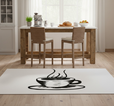 Covor de vinil pentru bucătărie cafea cu lapte - TenStickers