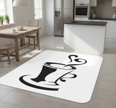 Covor de vinil pentru bucătărie cafea cu inimă - TenStickers