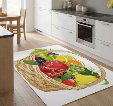 Covor de vinil pentru bucătărie coș cu fructe - TenStickers