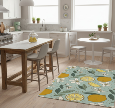 Covor de vinil pentru bucătărie cu model colorat de lămâi - TenStickers