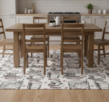 Covor de vinil pentru bucătărie cu model de cafea - TenStickers