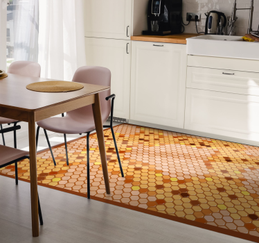 Covor de vinil pentru bucătărie design fagure hexagonal - TenStickers