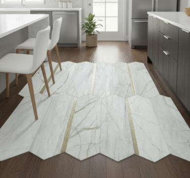 Covor de vinil pentru bucătărie design marmură trendy - TenStickers