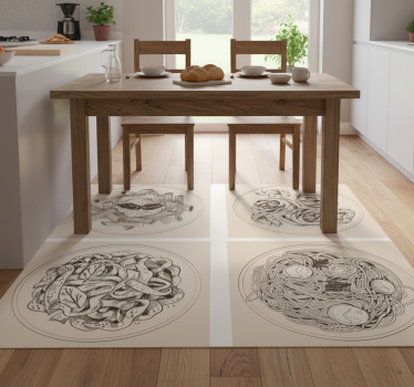 Covor de vinil pentru bucătărie farfurii ornamentale - TenStickers