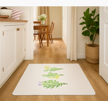 Covor de vinil pentru bucătărie flori simple și elegante - TenStickers