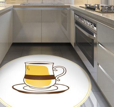 Covor de vinil pentru bucătărie ilustrație pahar espresso - TenStickers