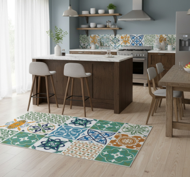 Covor de vinil pentru bucătărie mix plăci ceramice - TenStickers