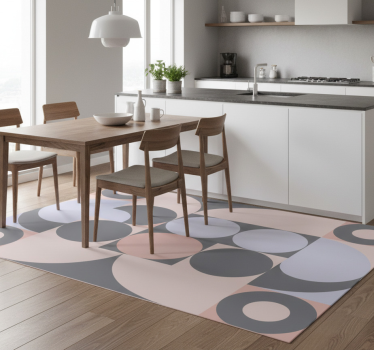 Covor de vinil pentru bucătărie model cercuri geometrice - TenStickers