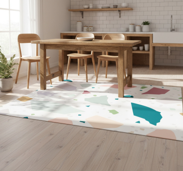 Covor de vinil pentru bucătărie model terrazzo mediteranean - TenStickers